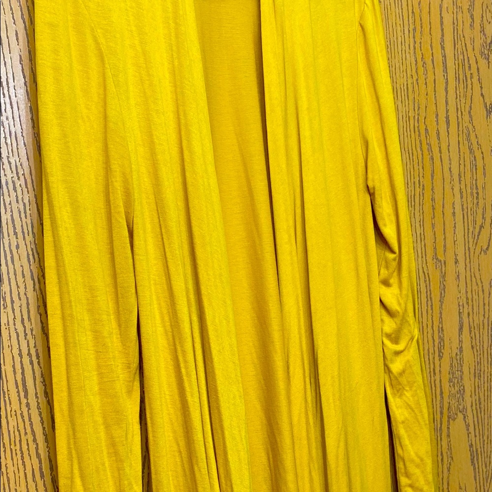Womens mustard fringe cardigan